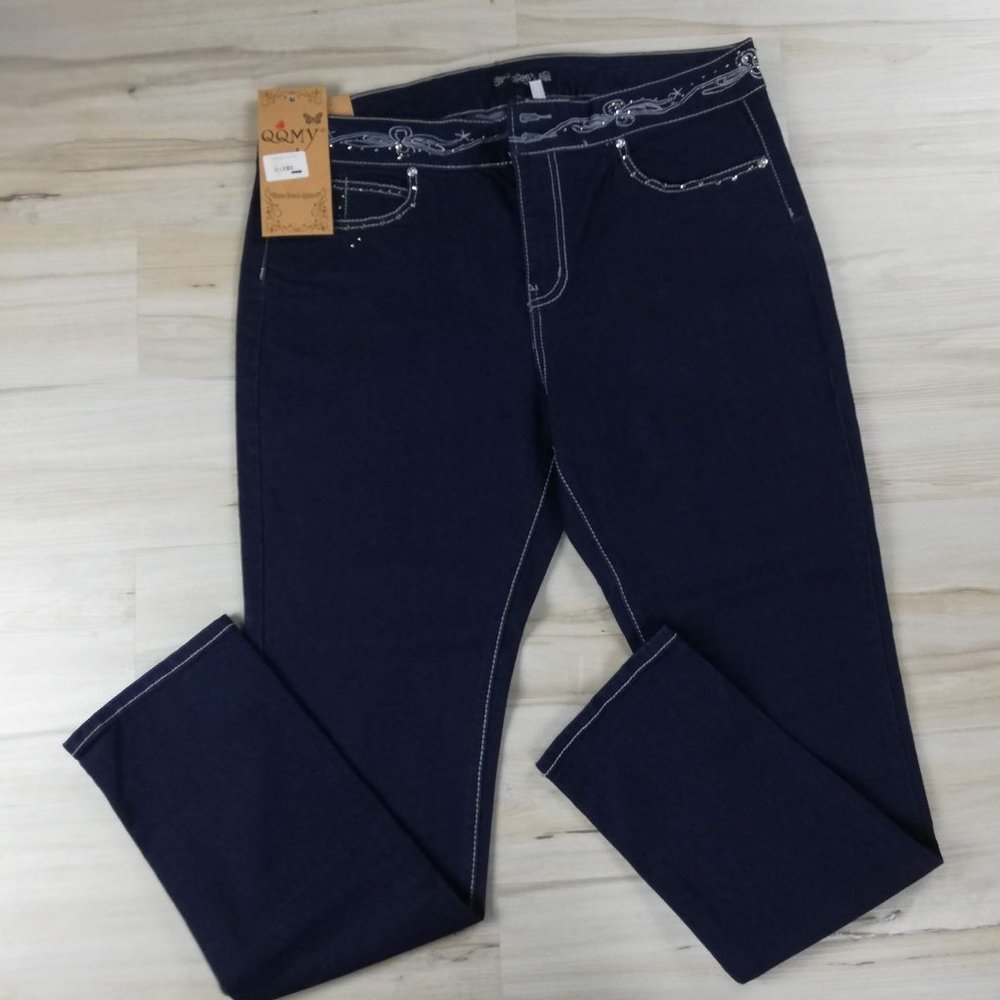 Straight Leg Denim Pants
